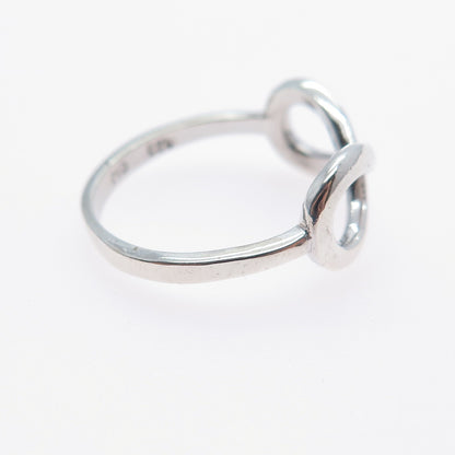 925 Sterling Silver Vintage Infinity Ring Size 5.25