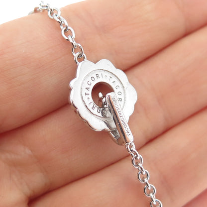 TACORI 925 Sterling Silver Round-Cut C Z By The Yard Station Chain Necklace 20"