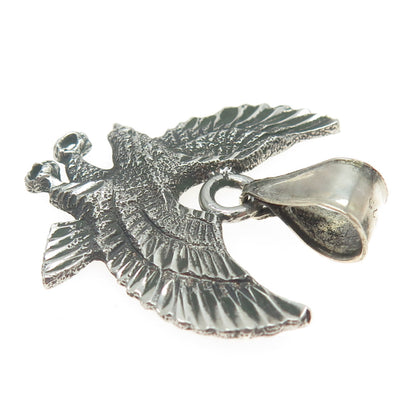 1 OF A KIND 925 Sterling Silver Vintage Hunting Eagle Pendant