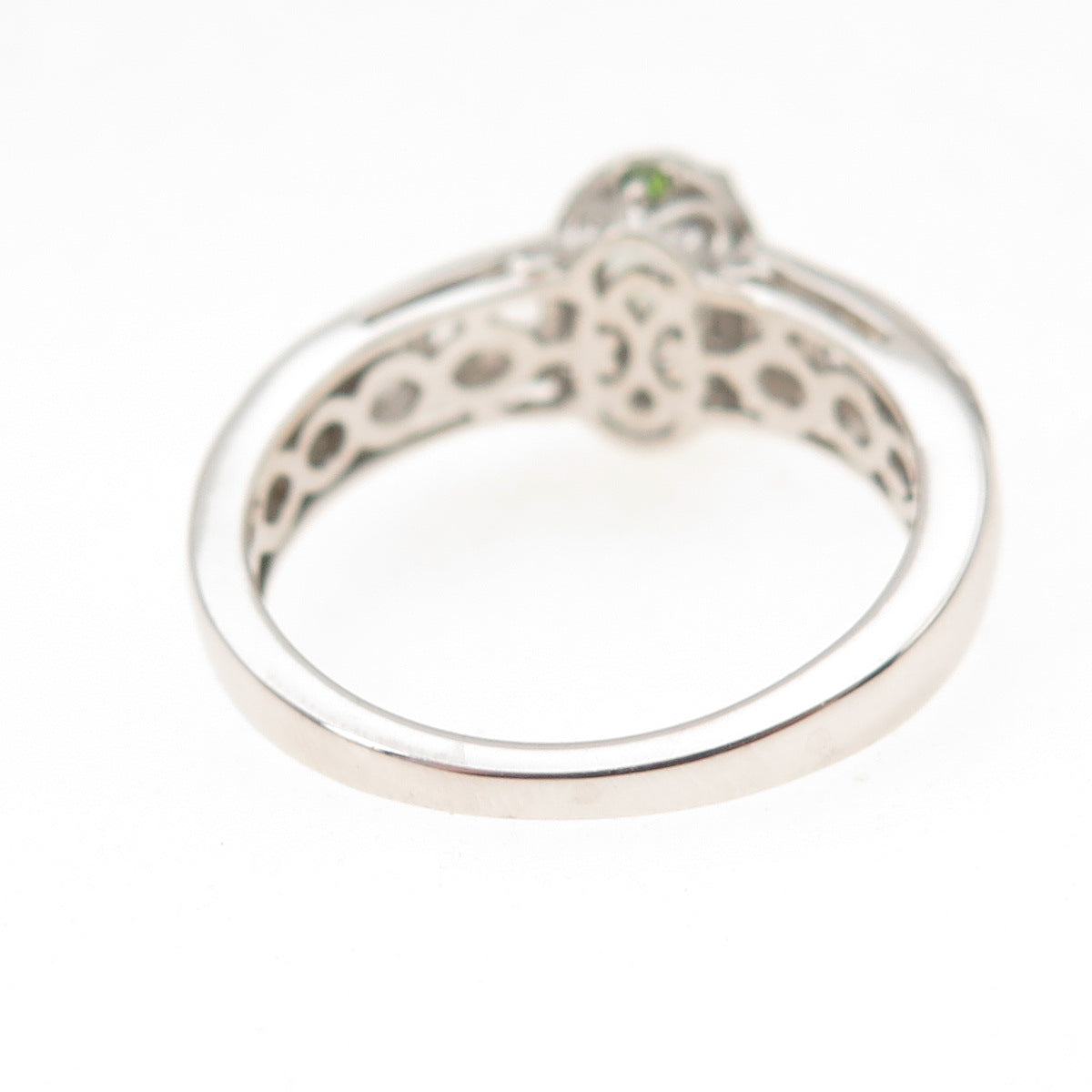 Chuck Clemency Sterling Silver Real Tanzanite White Topaz Peridot Ring Size 8.25