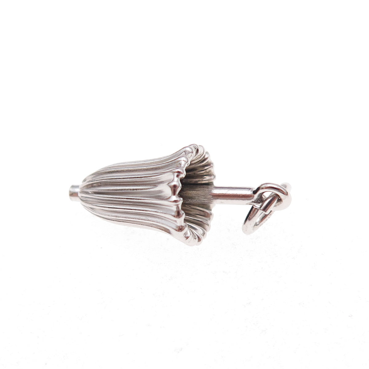 Art's Elegance 925 Sterling Silver Vintage Umbrella Oxidized 3D Charm Pendant