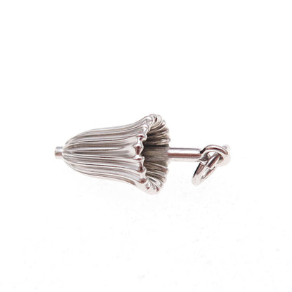 Art's Elegance 925 Sterling Silver Vintage Umbrella Oxidized 3D Charm Pendant