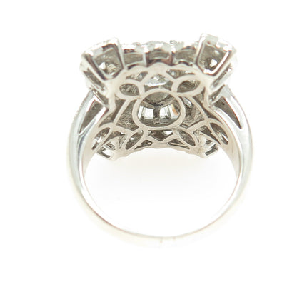925 Sterling Silver Multi-Color C Z Ring Size 6.5