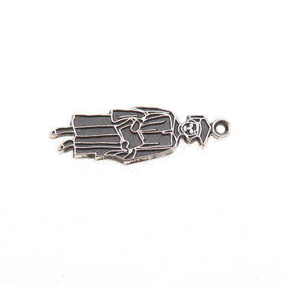 Danecraft 925 Sterling Silver Vintage Graduation Oxidized Charm Pendant