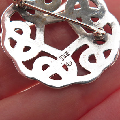 James Avery 925 Sterling Silver Vintage Celtic Love Knot Oxidized Pin Brooch