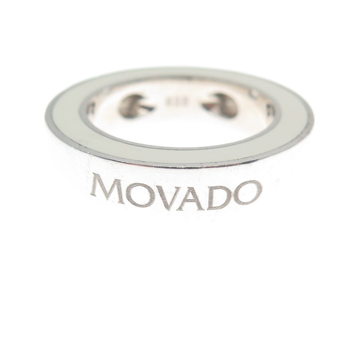 MOVADO 925 Sterling Silver Enamel Circle Slide Pendant