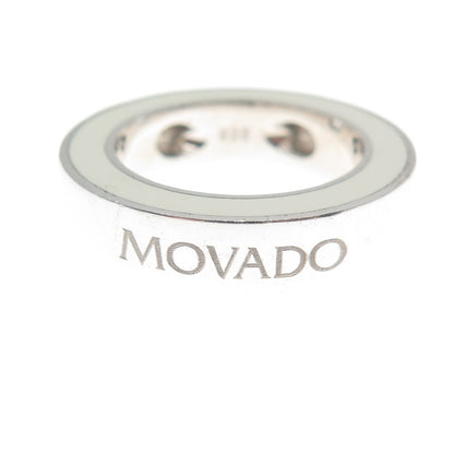 MOVADO 925 Sterling Silver Enamel Circle Slide Pendant