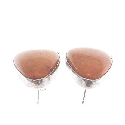 JAY KING DESERT ROSE 925 Sterling Silver Vintage Real Jasper Oxidized Earrings
