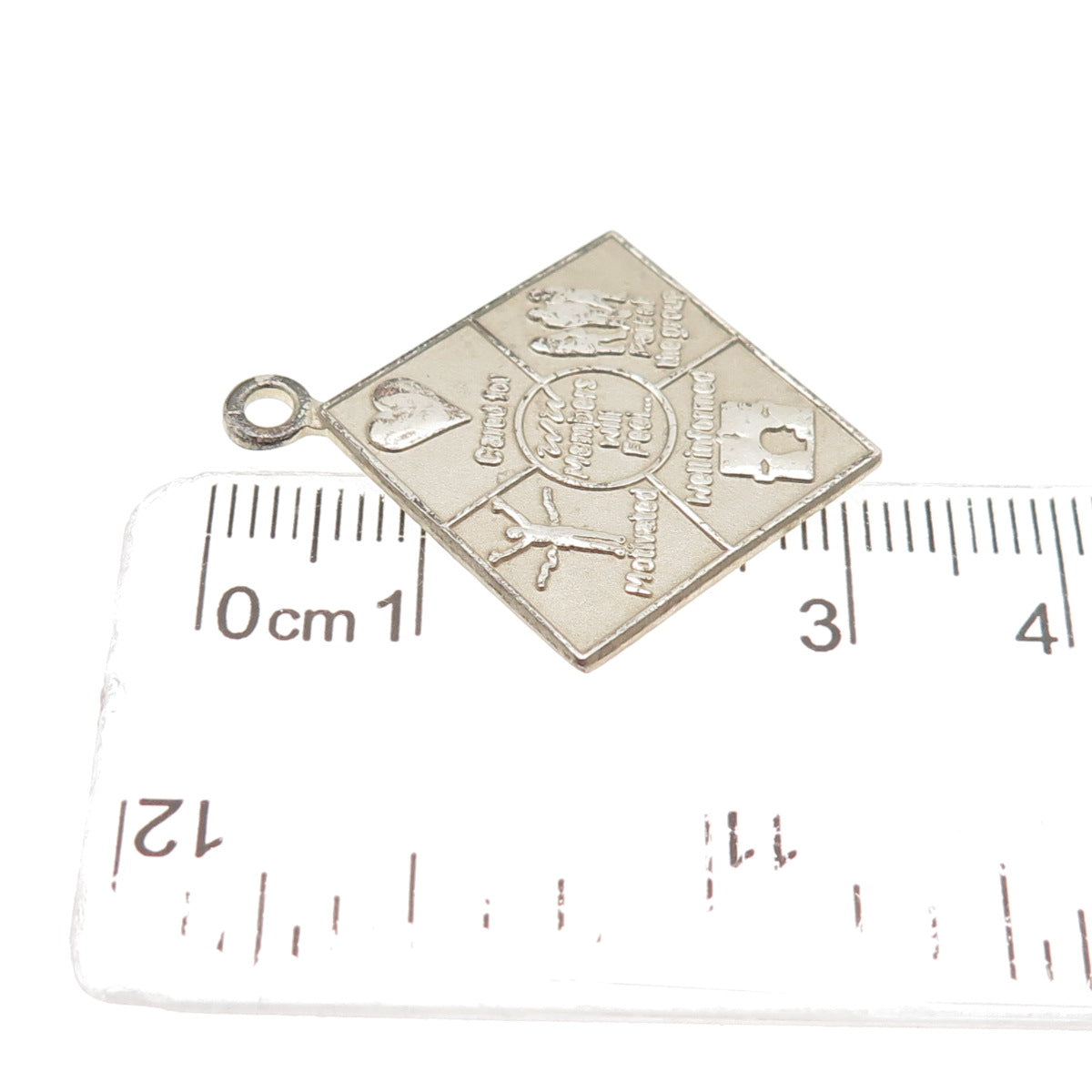 925 Sterling Silver Vintage Members Will Feel Inspirational Charm Pendant