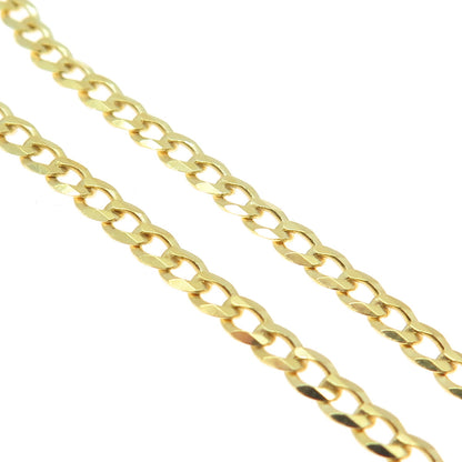 P. LUX 925 Sterling Silver Gold Plated Italy Flat Curb Link Bracelet 7.25"