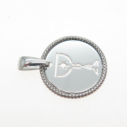 925 Sterling Silver Vintage Italy Chalice / Goblet Judaica Minimalist Pendant