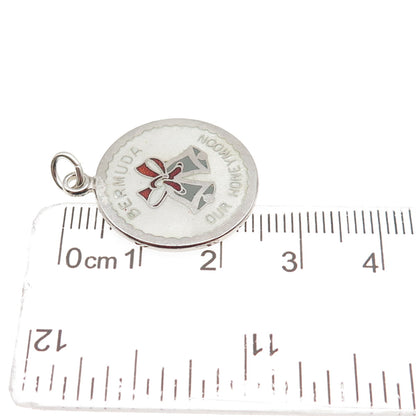 BREADNER CO. Sterling Silver Vintage Enamel Bermuda Our Honeymoon Charm Pendant