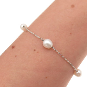 Tiffany & Co. Elsa Peretti 925 Sterling Vintage Pearl by the Yard Bracelet 7.5"