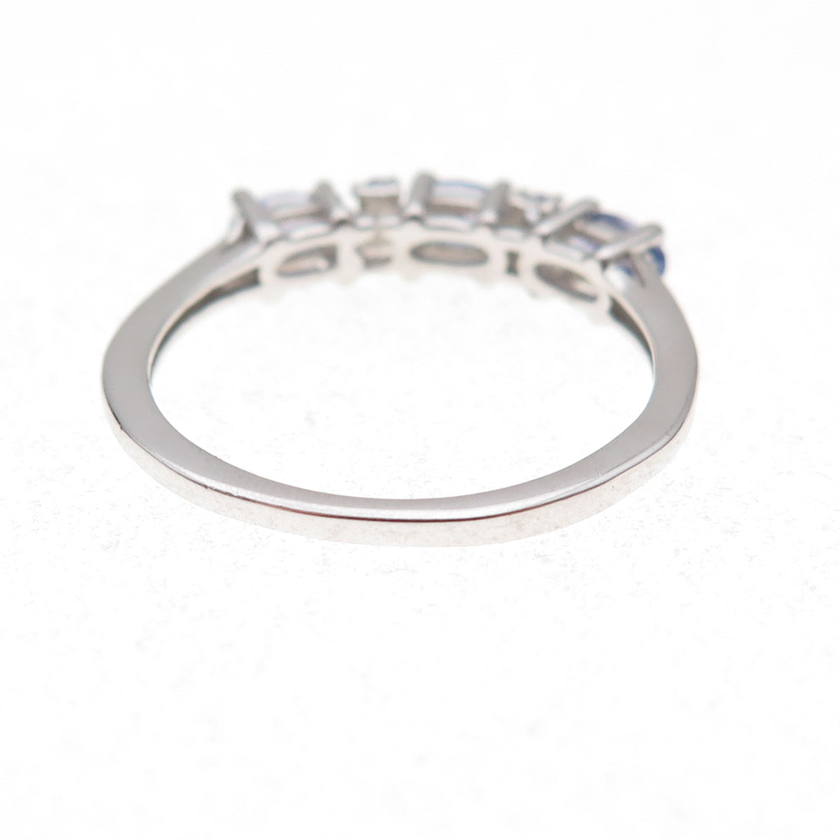 Chuck Clemency 925 Sterling Silver Real Oval & Round-Cut Tanzanite Ring Size 8