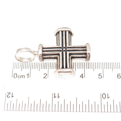 Joseph Esposito 925 Sterling Silver Vintage Cross Oxidized Pendant