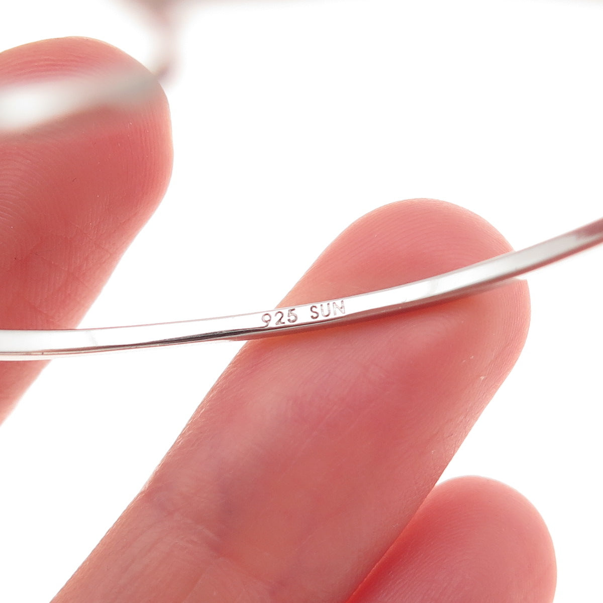 Sun 925 Sterling Silver Real Round-Cut Diamond Large Hoop Earrings