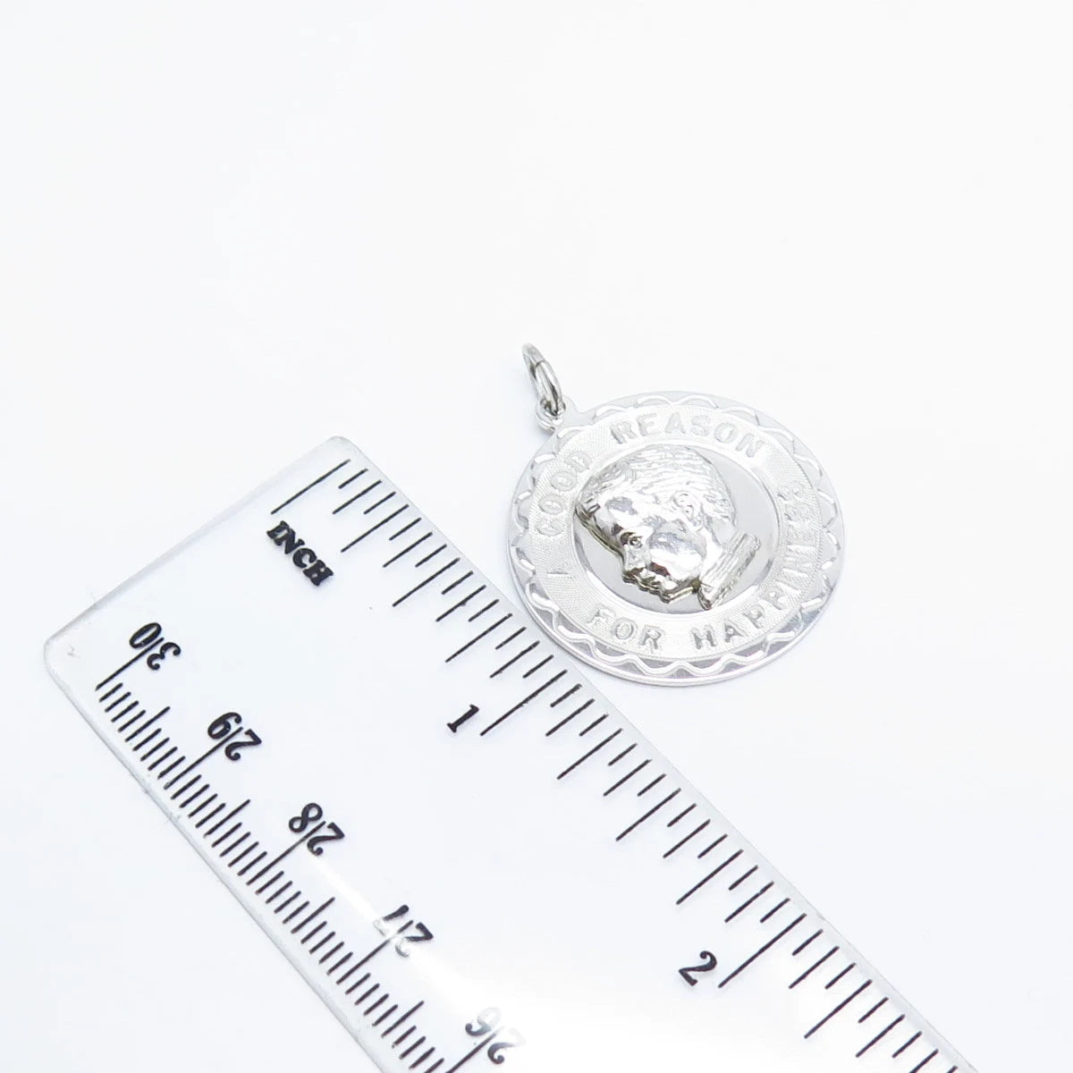 925 Sterling Silver Vintage Spencer "A Good Reason For Happiness" Boy Pendant