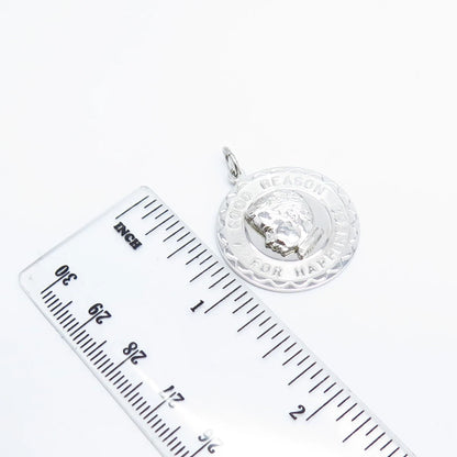 925 Sterling Silver Vintage Spencer "A Good Reason For Happiness" Boy Pendant
