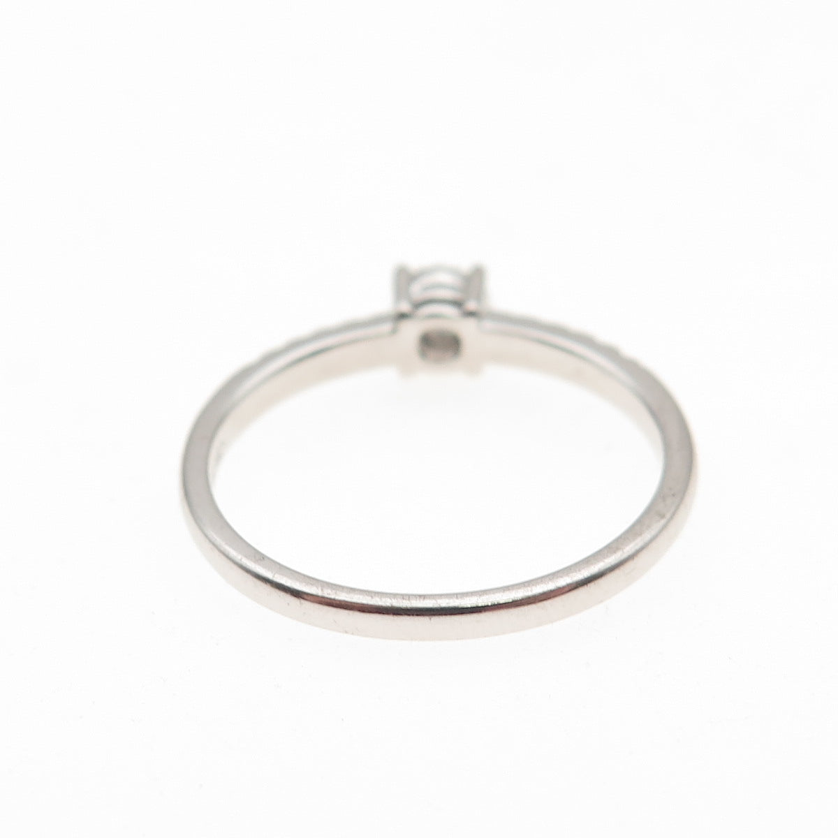 925 Sterling Silver Round-Cut C Z Engagement Ring Size 7