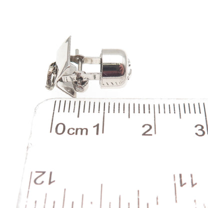 925 Sterling Silver Antique Art Deco Water Well 3D Mini Charm Pendant