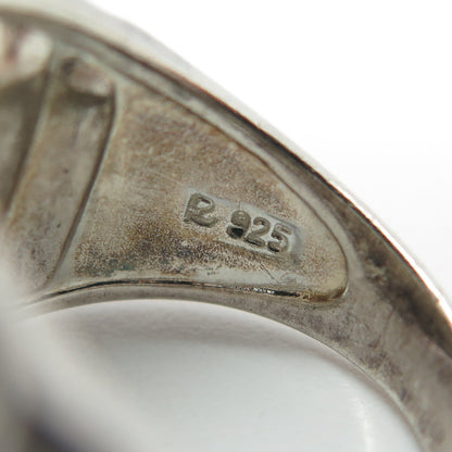 ROSS SIMONS 925 Sterling Silver Vintage Ribbed Ring Size 8.25