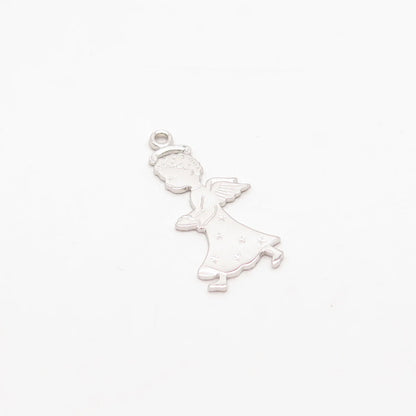 925 Sterling Silver Vintage Baby Angel Pendant