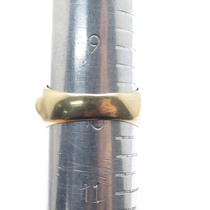 GIOIELLI DI VALENZA 925 Sterling Gold Plated Italy Diamond-Illusion Ring Size 10