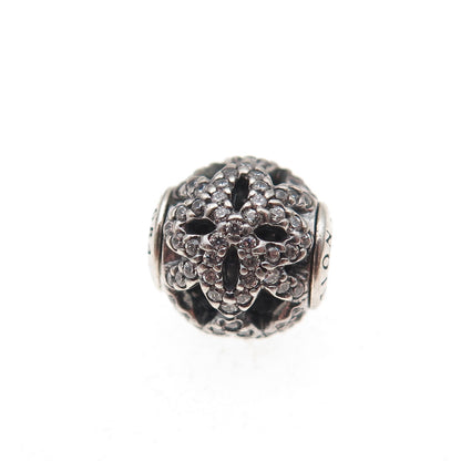 Pandora 925 Sterling Silver C Z Essence Appreciation Slide Bead Charm