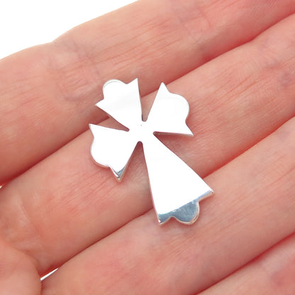 925 Sterling Silver Vintage Cross Religious Slide Charm Pendant