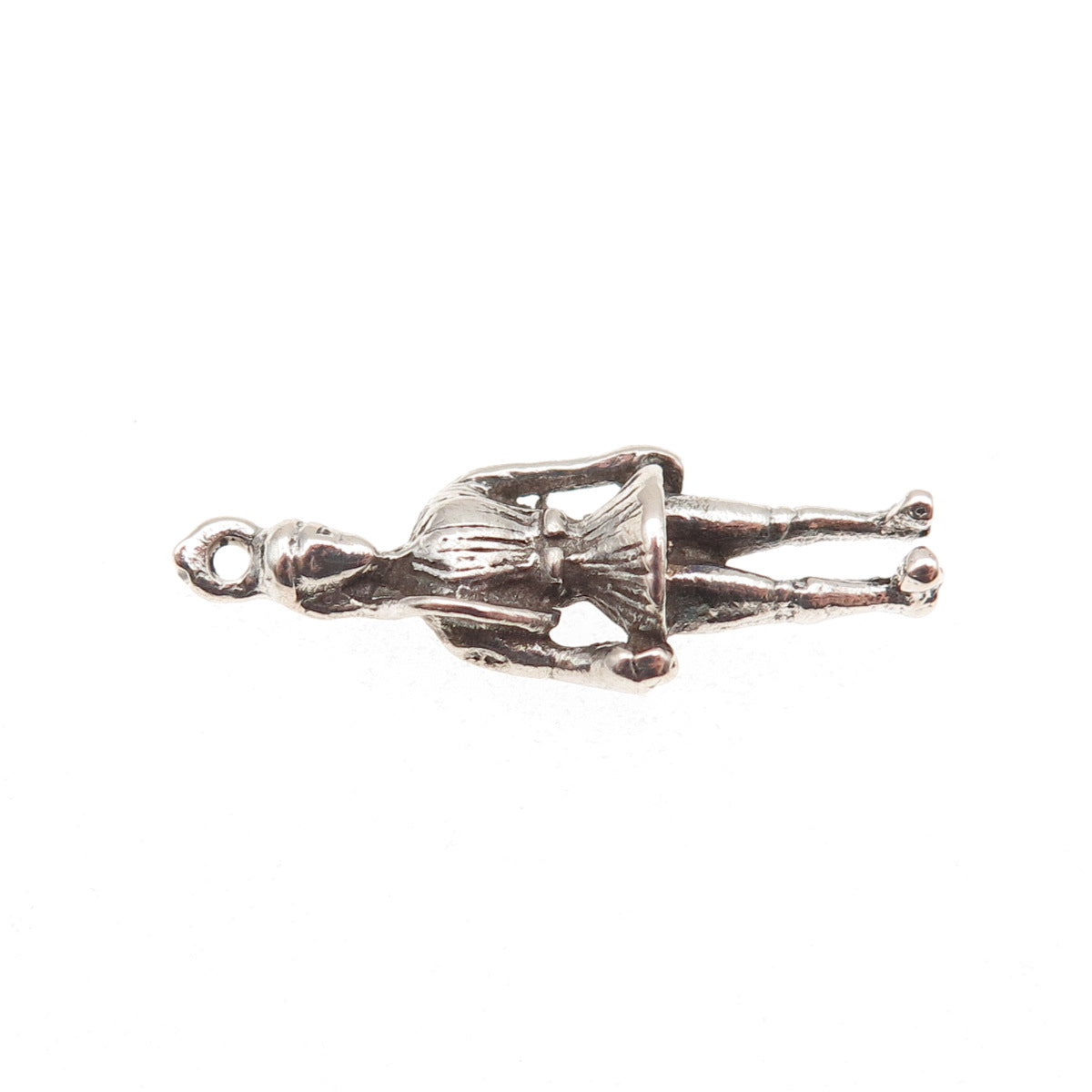 925 Sterling Silver Vintage Greek Soldier Oxidized 3D Charm Pendant