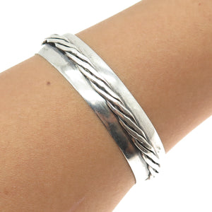 PAMELA SULLIVAN Sterling Silver Vintage 2003 Twisted Rope Adjustable Bracelet 7"