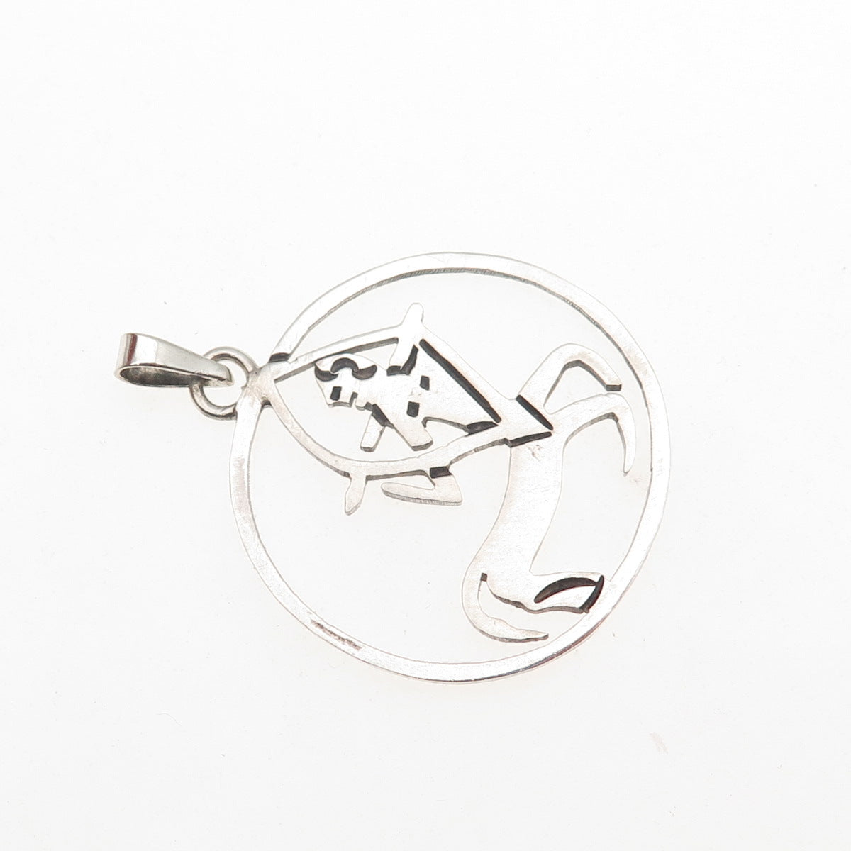925 Sterling Silver Vintage Mexico Sagittarius Zodiac Sign Charm Pendant