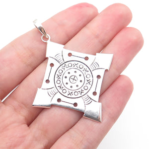 925 Sterling Silver Vintage Ethnic Cross Charm Pendant