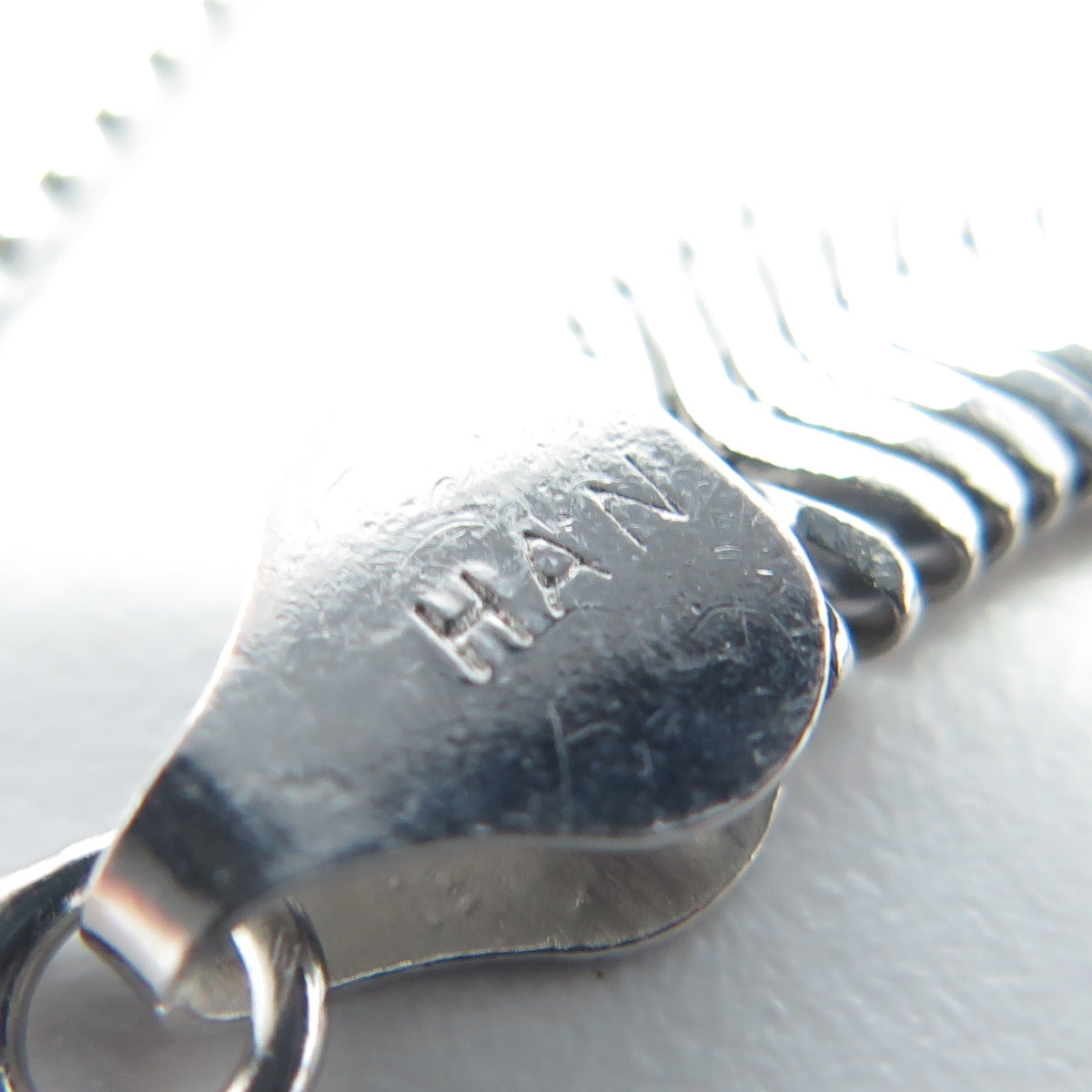 HAN 925 Sterling Silver Italy Herringbone Link Bracelet 8.75"