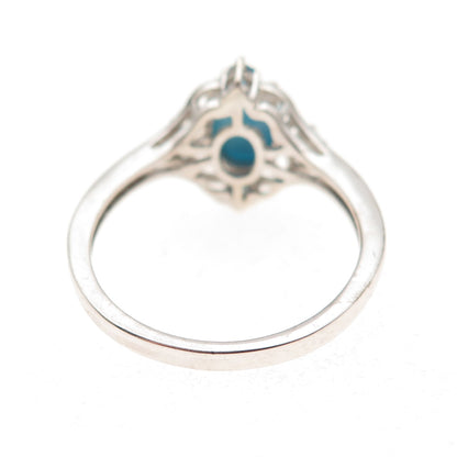 Chuck Clemency 925 Sterling Silver Real Turquoise & Apatite Ring Size 8