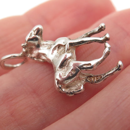 925 Sterling Silver Vintage Horse Mini 3D Charm Pendant