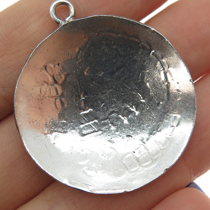 Old Pawn 925 Sterling Silver Vintage Southwestern Kokopelli Tribal Pendant