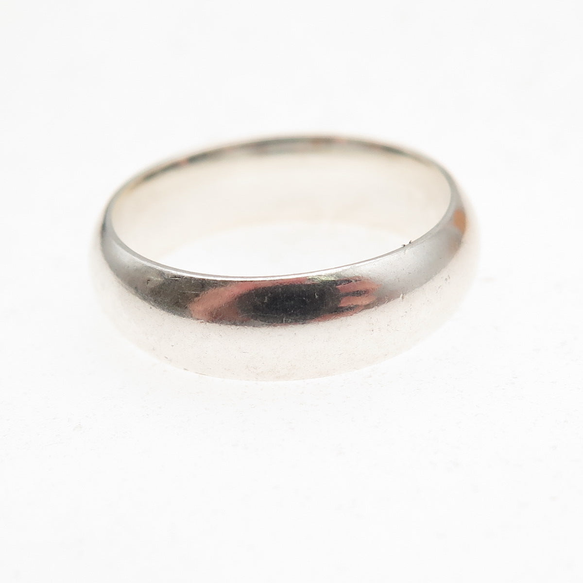 925 Sterling Silver Vintage Classic Wedding Band Ring Size 5.25