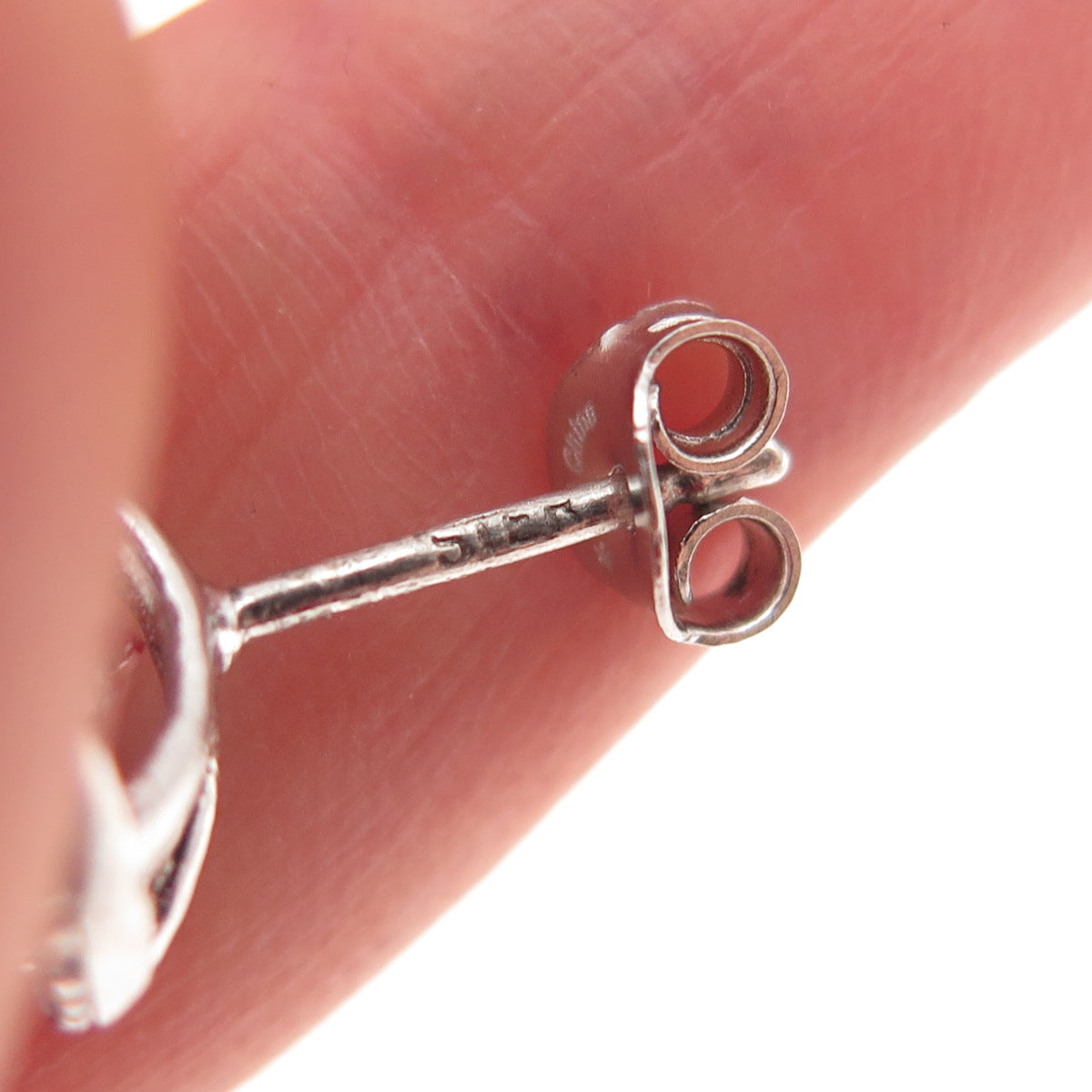925 Sterling Silver Round-Cut C Z Stud Earrings
