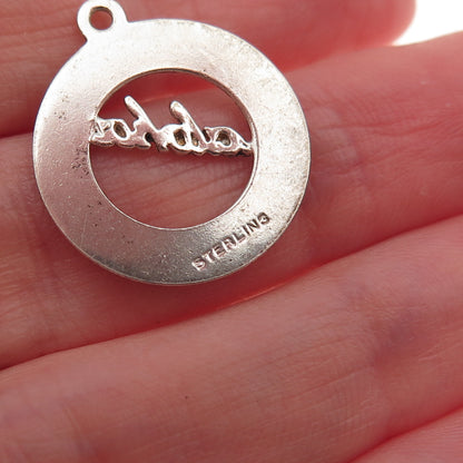 925 Sterling Silver Vintage Hawaii Aloha Mini Charm Pendant