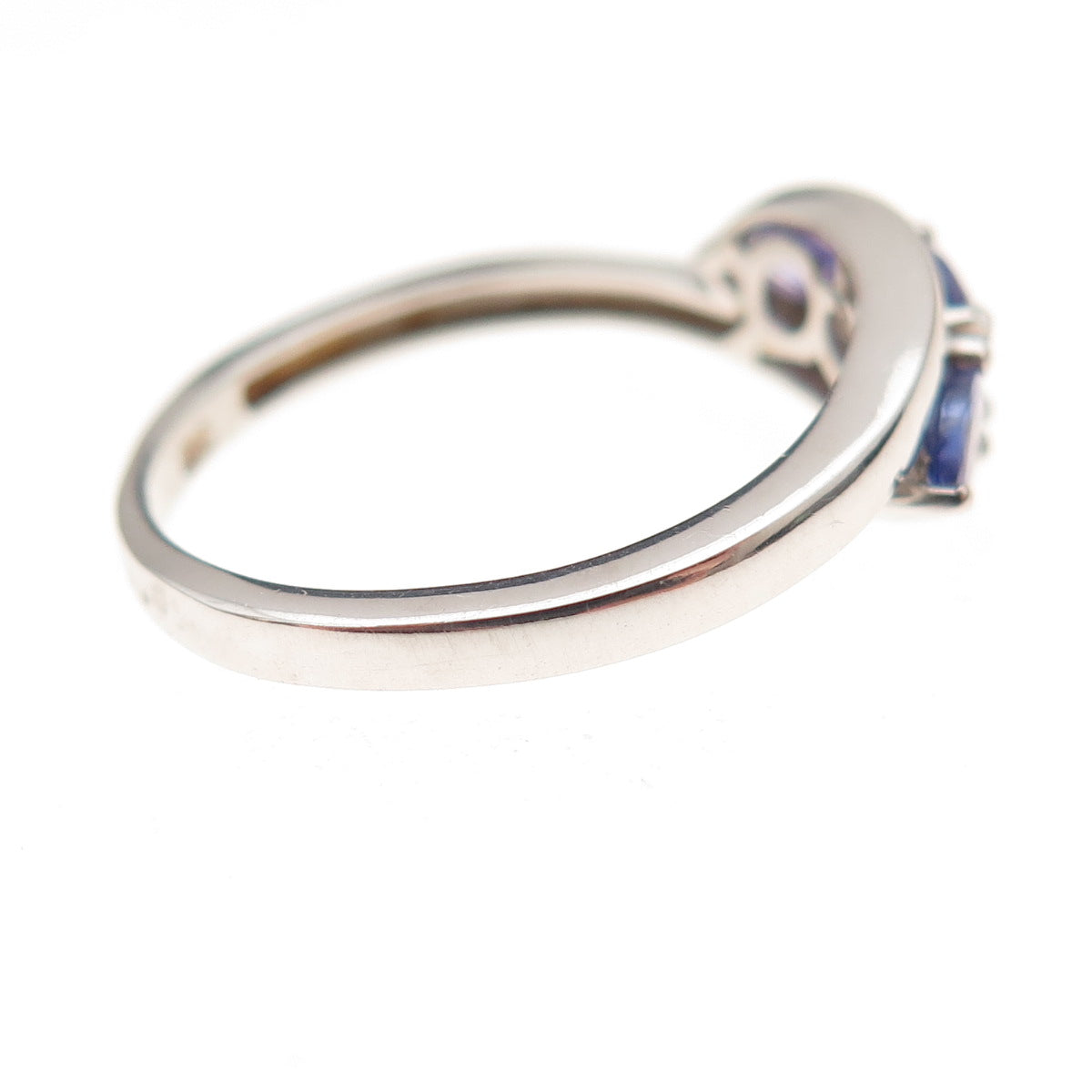Chuck Clemency 925 Sterling Silver Real Oval-Cut Tanzanite Ring Size 8.25