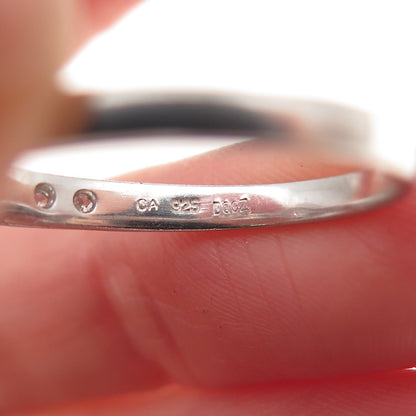 925 Sterling Silver Round-Cut C Z Engagement Ring Size 10