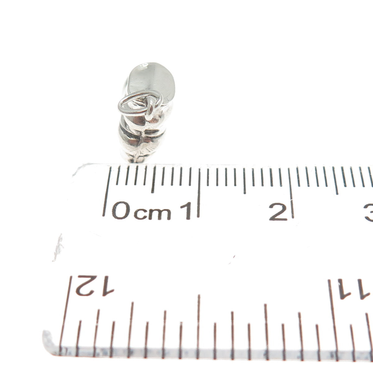925 Sterling Silver Antique Art Deco Boot Shoe Minimalist 3D Charm Pendant