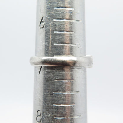 925 Sterling Silver Princess-Cut C Z Ring Size 7