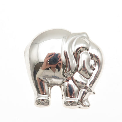 925 Sterling Silver Vintage Mexico Elephant Pin Brooch / Pendant