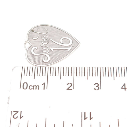 Beau 925 Sterling Silver Vintage Sweet 16 Heart Charm Pendant