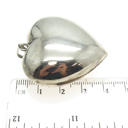 925 Sterling Silver Vintage Hollow Heart Pendant