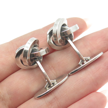 AARRE & KROGS EFTF 925 Sterling Silver Vintage Denmark Twisted Knot Cufflinks