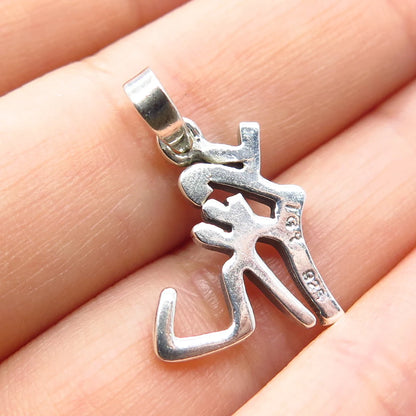 925 Sterling Silver Vintage Modernist Symbol Pendant