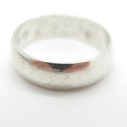 J.D. SCHLANG CO. 925 Sterling Silver Vintage Classic Wedding Band Ring Size 6